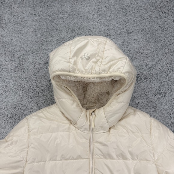Artizia TNA Jacket Women Small Ivory Goose Down Puffer Fleece Little Fuzzy Puff - Picture 2 of 16